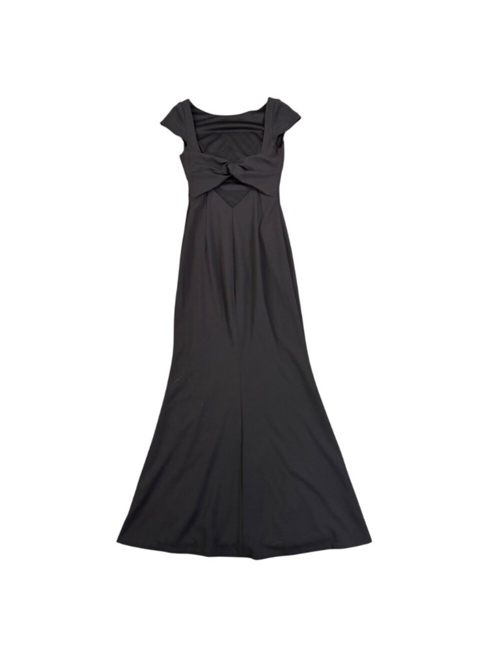 Katie May Womens Black Formal Maxi Dress Elegant Cap Sleeve Size 4 - Picture 2 of 5